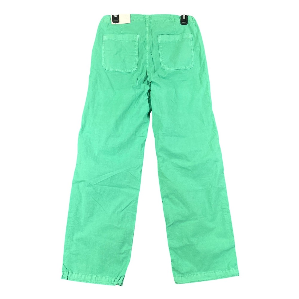 American Eagle Parachute Pant Women XS Green Low Rise Stretch Bungee Hem Casual